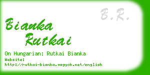 bianka rutkai business card